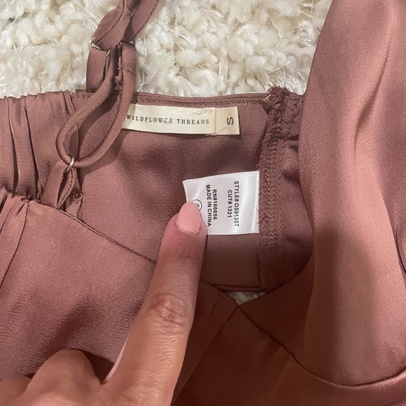 Satin Mauve Brami, Size Small, Cropped Brami Top - Picture 2 of 3